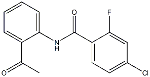 4-chloro-N-(2-acetylphenyl)-2-fluorobenzamide Struktur