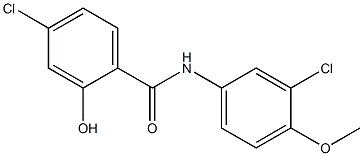 4-chloro-N-(3-chloro-4-methoxyphenyl)-2-hydroxybenzamide Struktur