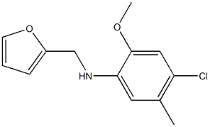 4-chloro-N-(furan-2-ylmethyl)-2-methoxy-5-methylaniline Struktur