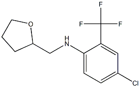 4-chloro-N-(oxolan-2-ylmethyl)-2-(trifluoromethyl)aniline Struktur