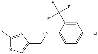 4-chloro-N-[(2-methyl-1,3-thiazol-4-yl)methyl]-2-(trifluoromethyl)aniline Struktur