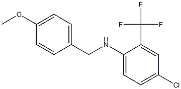 4-chloro-N-[(4-methoxyphenyl)methyl]-2-(trifluoromethyl)aniline Struktur