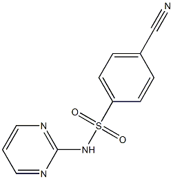 4-cyano-N-pyrimidin-2-ylbenzenesulfonamide Struktur