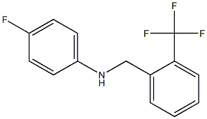 4-fluoro-N-{[2-(trifluoromethyl)phenyl]methyl}aniline Struktur