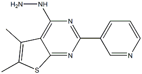 4-hydrazino-5,6-dimethyl-2-pyridin-3-ylthieno[2,3-d]pyrimidine Struktur