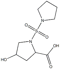 4-hydroxy-1-(pyrrolidine-1-sulfonyl)pyrrolidine-2-carboxylic acid Struktur