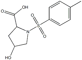 4-hydroxy-1-[(4-methylbenzene)sulfonyl]pyrrolidine-2-carboxylic acid Struktur