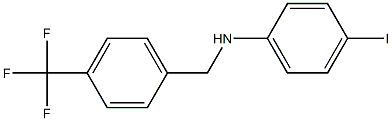 4-iodo-N-{[4-(trifluoromethyl)phenyl]methyl}aniline Struktur