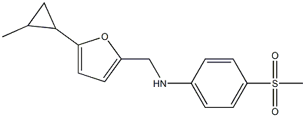 4-methanesulfonyl-N-{[5-(2-methylcyclopropyl)furan-2-yl]methyl}aniline Struktur