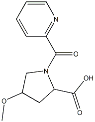 4-methoxy-1-(pyridin-2-ylcarbonyl)pyrrolidine-2-carboxylic acid Struktur