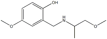 4-methoxy-2-{[(1-methoxypropan-2-yl)amino]methyl}phenol Struktur