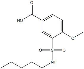 4-methoxy-3-(pentylsulfamoyl)benzoic acid Struktur