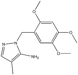 4-methyl-1-[(2,4,5-trimethoxyphenyl)methyl]-1H-pyrazol-5-amine Struktur