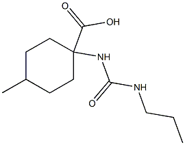 4-methyl-1-{[(propylamino)carbonyl]amino}cyclohexanecarboxylic acid Struktur