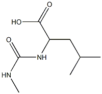 4-methyl-2-{[(methylamino)carbonyl]amino}pentanoic acid Struktur