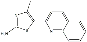 4-methyl-5-(quinolin-2-yl)-1,3-thiazol-2-amine Struktur