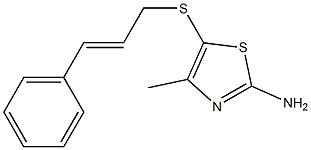 4-methyl-5-[(3-phenylprop-2-en-1-yl)sulfanyl]-1,3-thiazol-2-amine Struktur