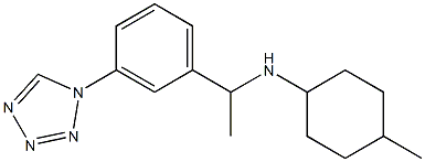 4-methyl-N-{1-[3-(1H-1,2,3,4-tetrazol-1-yl)phenyl]ethyl}cyclohexan-1-amine Struktur