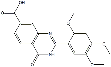 4-oxo-2-(2,4,5-trimethoxyphenyl)-3,4-dihydroquinazoline-7-carboxylic acid Struktur