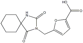 5-({2,4-dioxo-1,3-diazaspiro[4.5]decan-3-yl}methyl)furan-2-carboxylic acid Struktur