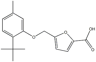 5-(2-tert-butyl-5-methylphenoxymethyl)furan-2-carboxylic acid Struktur