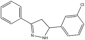 5-(3-chlorophenyl)-3-phenyl-4,5-dihydro-1H-pyrazole Struktur