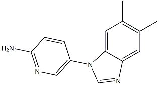 5-(5,6-dimethyl-1H-1,3-benzodiazol-1-yl)pyridin-2-amine Struktur