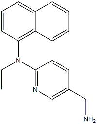 5-(aminomethyl)-N-ethyl-N-(naphthalen-1-yl)pyridin-2-amine Struktur