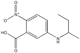 5-(butan-2-ylamino)-2-nitrobenzoic acid Struktur