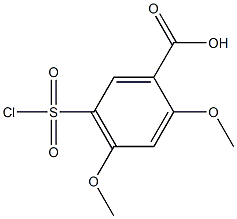 5-(chlorosulfonyl)-2,4-dimethoxybenzoic acid Struktur