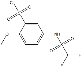 5-(difluoromethanesulfonamido)-2-methoxybenzene-1-sulfonyl chloride Struktur