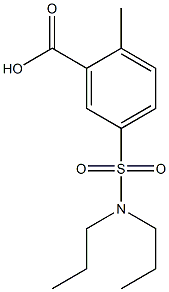 5-(dipropylsulfamoyl)-2-methylbenzoic acid Struktur