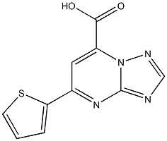 5-(thiophen-2-yl)-[1,2,4]triazolo[1,5-a]pyrimidine-7-carboxylic acid Struktur