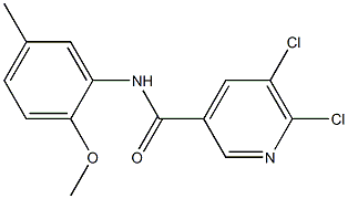 5,6-dichloro-N-(2-methoxy-5-methylphenyl)pyridine-3-carboxamide Struktur