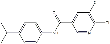 5,6-dichloro-N-[4-(propan-2-yl)phenyl]pyridine-3-carboxamide Struktur