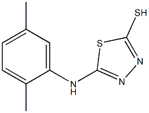 5-[(2,5-dimethylphenyl)amino]-1,3,4-thiadiazole-2-thiol Struktur