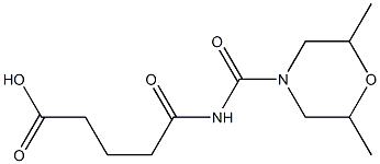 5-[(2,6-dimethylmorpholin-4-yl)carbonylamino]-5-oxopentanoic acid Struktur