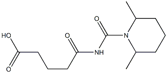 5-[(2,6-dimethylpiperidin-1-yl)carbonylamino]-5-oxopentanoic acid Struktur