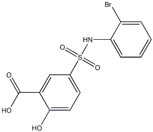 5-[(2-bromophenyl)sulfamoyl]-2-hydroxybenzoic acid Struktur