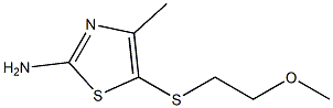 5-[(2-methoxyethyl)thio]-4-methyl-1,3-thiazol-2-amine Struktur