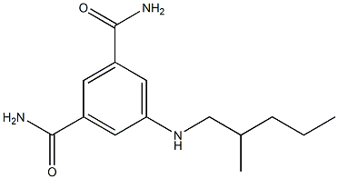 5-[(2-methylpentyl)amino]benzene-1,3-dicarboxamide Struktur