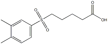 5-[(3,4-dimethylbenzene)sulfonyl]pentanoic acid Struktur