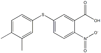 5-[(3,4-dimethylphenyl)sulfanyl]-2-nitrobenzoic acid Struktur