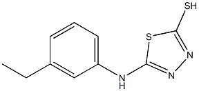 5-[(3-ethylphenyl)amino]-1,3,4-thiadiazole-2-thiol Struktur