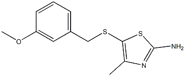 5-[(3-methoxybenzyl)thio]-4-methyl-1,3-thiazol-2-amine Struktur