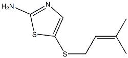 5-[(3-methylbut-2-enyl)thio]-1,3-thiazol-2-amine Struktur