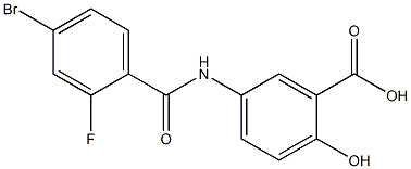 5-[(4-bromo-2-fluorobenzene)amido]-2-hydroxybenzoic acid Struktur