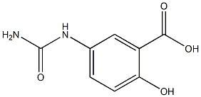 5-[(aminocarbonyl)amino]-2-hydroxybenzoic acid Struktur