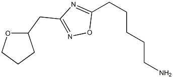 5-[3-(oxolan-2-ylmethyl)-1,2,4-oxadiazol-5-yl]pentan-1-amine Struktur