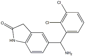 5-[amino(2,3-dichlorophenyl)methyl]-2,3-dihydro-1H-indol-2-one Struktur